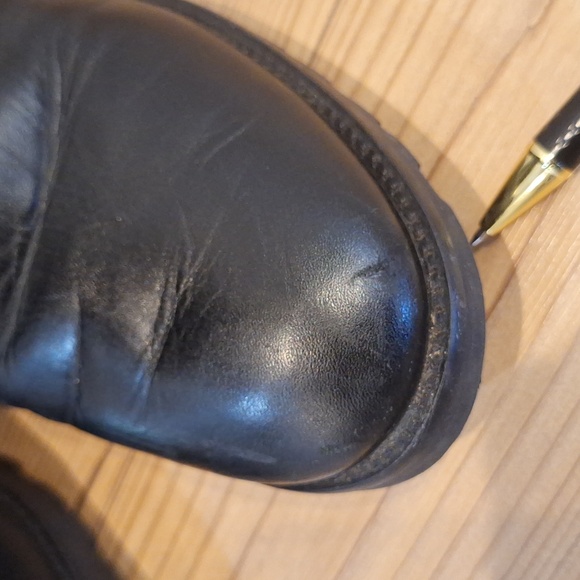 Tory Burch Melinda Black Gray Quilted Leather Riding Boots Equestrian Sz 8.5 - Picture 4 of 12